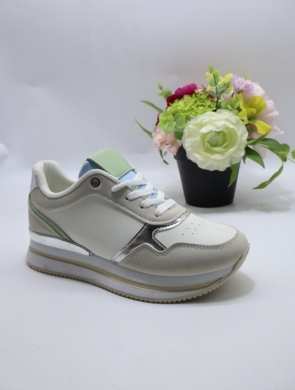 Buty sportowe damskie na płaskim (36-40) A49 WHITE/GREY