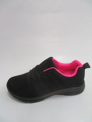 Buty sportowe damskie na płaskim (37-42) JX2116 BLACK/FUSHIA