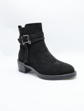 Botki damskie ocieplane na obcasie (36-41) 2612 BLACK