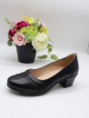 Czółenki damskie na obcasie (36-41) 2901-1 BLACK