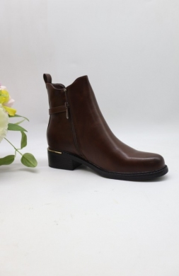 Botki damskie na płaskim (36-41) CHC319 BROWN