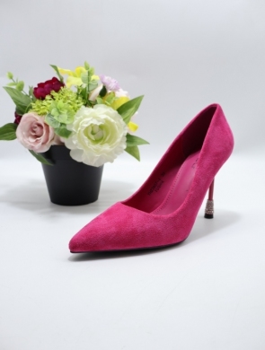 Czółenki damskie na obcasie (36-41) XYH23907-4 FUXIA