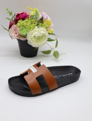 Klapki damskie na płaskim (36-41) 04 CAMEL