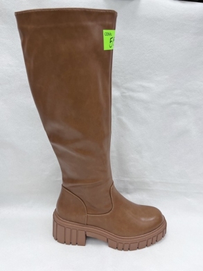 Kozaki damskie na płaskim (36-41) 25222 CAMEL