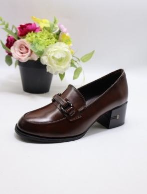 Półbuty damskie na obcasie (36-41) YCC-162 BROWN