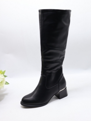 Kozaki damskie ocieplane na obcasie (36-41) T2326-1 BLACK