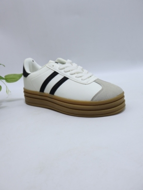 Buty sportowe damskie na płaskim (36-41) 24001 WH/BLACK