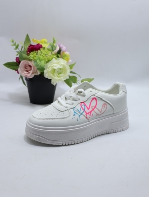 Buty sportowe damskie na płaskim (36-41) 12151-8 WHITE