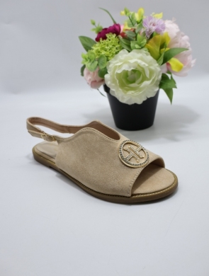 Sandały damskie na płaskim (36-41) 0800 BEIGE