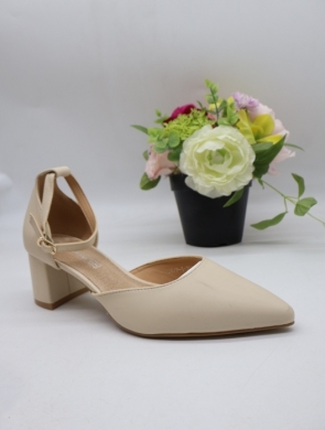 Sandały damskie na obcasie (36-41) P-702 BEIGE-SKÓRA
