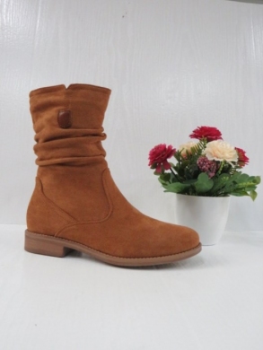 Kozaki damskie ocieplane na płaskim (36-41) H1-5 CAMEL