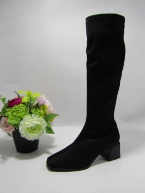 Kozaki damskie na obcasie (36-41) 9661A BLACK