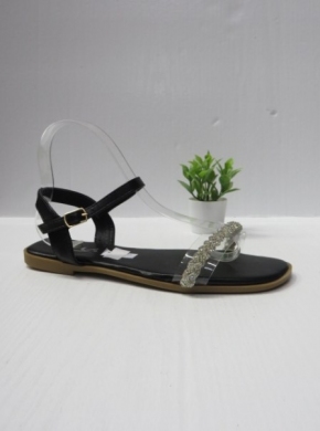Sandały damskie na płaskim (36-41) F-63 BLACK