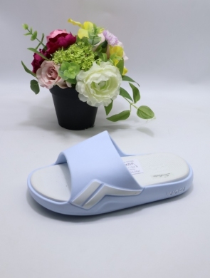 Basenówki damskie (36-41) D6213 BLUE/WHITE