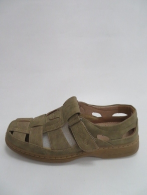 Półbuty męskie -skórzane (40-46) 3871-6 KHAKI