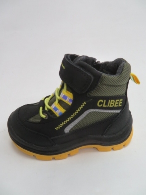 Botki chłopięce jesienne (21-26) P536 BLACK/YELLOW