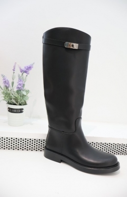 Kozaki damskie na płaskim (36-41) 52176 BLACK