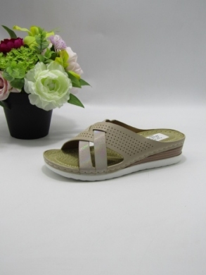 Klapki damskie na koturnie (36-41) N24-1062 BEIGE