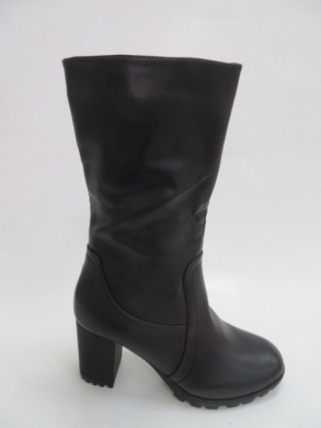 Kozaki damskie ocieplane na obcasie (36-41) X-9020-1 BLACK