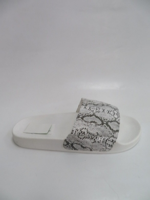 Klapki damskie na płaskim (36-41) LS-05 WHITE/SNAKE