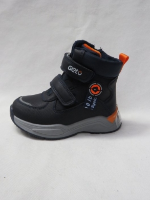 Botki chłopięce ocieplane (27-32) A117 BLACK/ORANGE