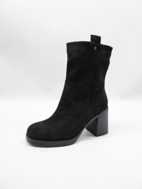 Botki damskie ocieplane na obcasie (36-41) HQ343 BLACK