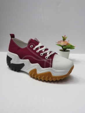 Trampki damskie na koturnie (36-41) 8939 WINE