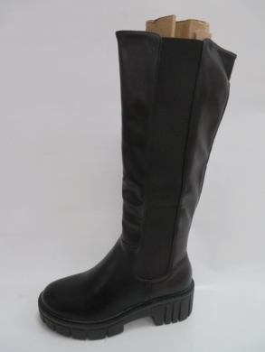 Kozaki damskie ocieplane na płaskim (36-41) JKD-136 BLACK