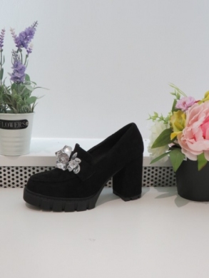 Półbuty damskie na obcasie (36-41) 168-553 KHAKI