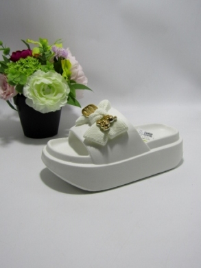 Klapki damskie na koturnie (36-41) WS01-1 WHITE