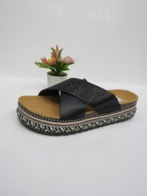 Klapki damskie na koturnie (36-41) 98-37 BLACK