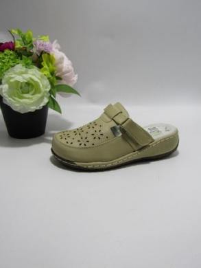 Klapki damskie na koturnie (36-42) 9710 BEIGE