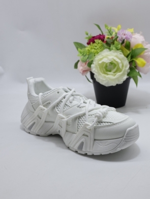 Buty sportowe damskie na płaskim (36-41) B2076 WHITE