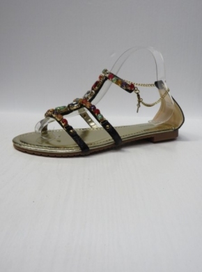 Sandały damskie na płaskim (36-41) D6525 BLACK
