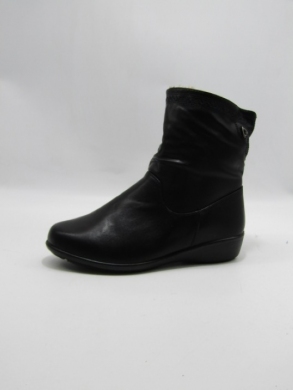 Botki damskie ocieplane na płaskim (37-42) 5155 BLACK