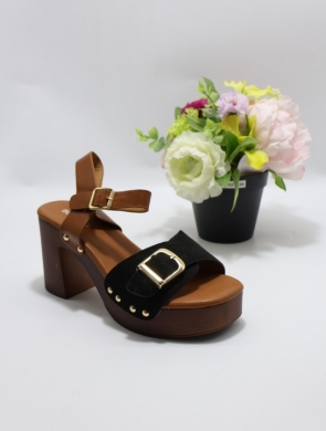 Sandały damskie na obcasie (36-41) 3801 BLACK