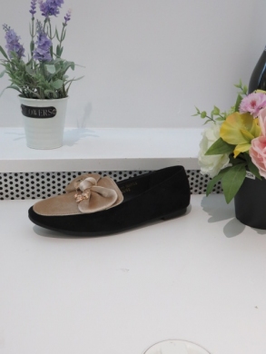 Mokasyny damskie na płaskim (36-41) B1639-163 BEIGE
