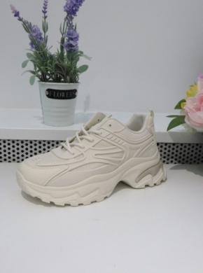 Buty sportowe damskie na płaskim (36-41) 23007 BEIGE