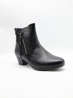 Botki damskie ocieplane na obcasie (37-42) 2815-1 BLACK