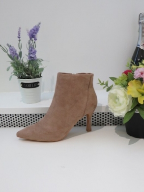 Botki damskie na szpilce (36-41) 8720 KHAKI