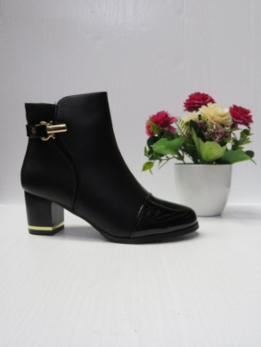 Botki damskie ocieplane na obcasie (36-41) 605-3 BLACK