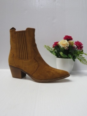 Botki damskie na obcasie (36-41) 7885 CAMEL