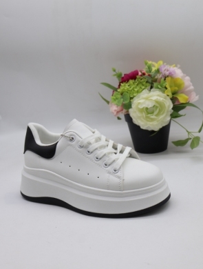 Buty sportowe damskie na płaskim (36-41) CL-801 WHITE