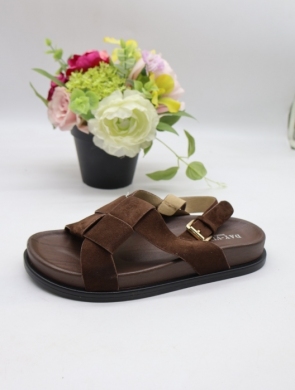 Sandały damskie na płaskim (36-41) X006 BROWN