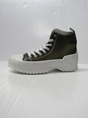 Trampki damskie na koturnie (36-41) 8-25 BLACK/GREEN