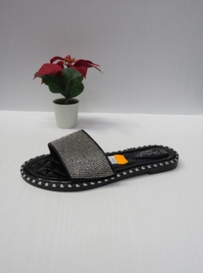 Klapki damskie na płaskim (36-41) 0612 BLACK