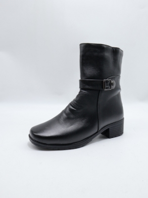 Kozaki damskie ocieplane na obcasie (37-42) B702 BLACK