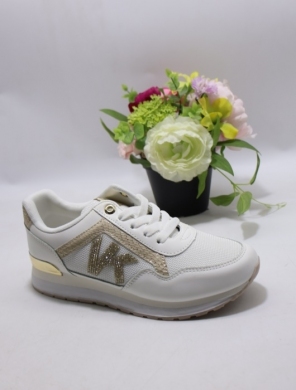 Buty sportowe damskie na płaskim (36-41) J-172 WH/GOLD