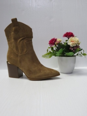 Botki damskie na obcasie (36-41) 9599A CAMEL