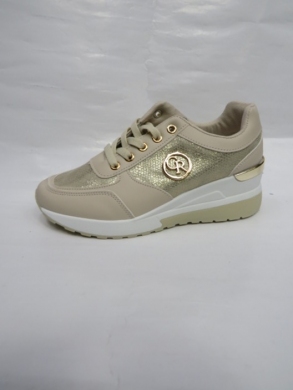 Buty sportowe damskie na koturnie (36-41) NB571 BEIGE